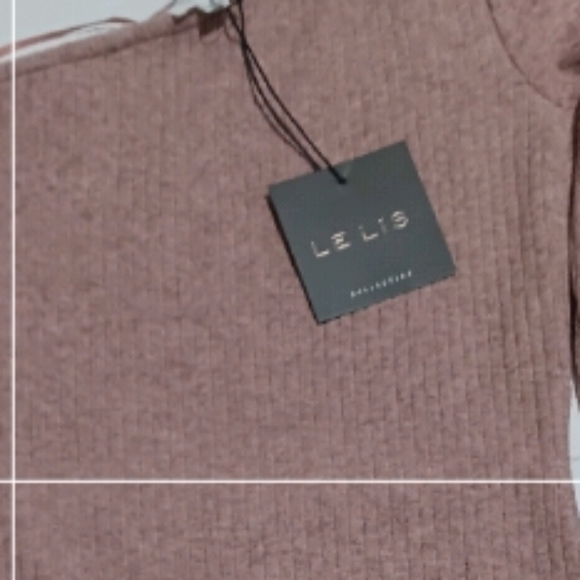 Final $8 LeLis "One Shoulder Cable Knit Dress" Sz. S Dusty Pink. - Picture 4 of 6